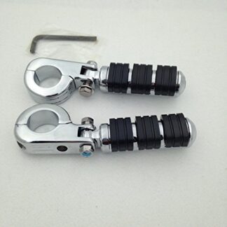 XHT(BC)- Motorcycle Chrome Footrest Foot Pegs with 1 1/4"(1.25") Clamps For Harley Davidson Sportster 883 XL 1200 1340/Triumph Rocket 3 2300cc/Kawasaki Vulcan VN400 VN800 VN900 VN1500 VN2000