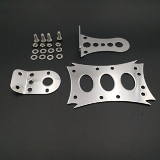 XHT(BC)- Motorcycle Chrome Horizontal Vertical Zigzag Side Mount 7 3/10" x 4 4/5" License Plate Bracket light Bracket For Harley Bobber Chopper Custom Suzuki Kawasaki Yamaha