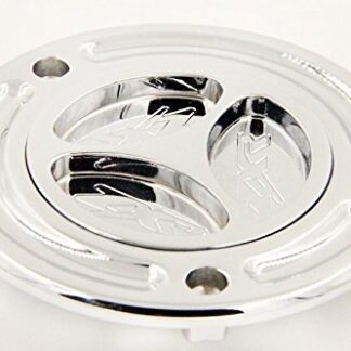 XHT(BC)- Motorcycle Chrome Keyless Gas Cap Twist Off Aluminum Racing Fuel Tank Cap For Kawasaki ZX-14R/ ZZR1200 /ZRX1200R /Z1000 /ZX-10R /ZX-9R /ZX-6RR /ZX-6R