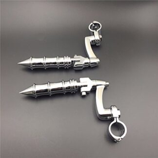 XHT(BC)- Motorcycle Chrome Peg Mounting Kit with Foot Peg For Bike Equipped with 1-1/4 inch (1.25") Front Engine Guard Frame Tube Iron 883 XL883N Electra Glide Ultra Road King FLHR