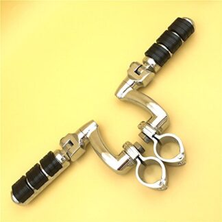 XHT(BC)- Motorcycle Chrome Regular Footrest Foot Pegs with 1-1/4" Clamps For GoldWing Shadow VT750C VT1100 VTX1300 Magna VF750 VF1100 VLX600 DLX600 Shadow VT600 400 Steed400 Valkyrie
