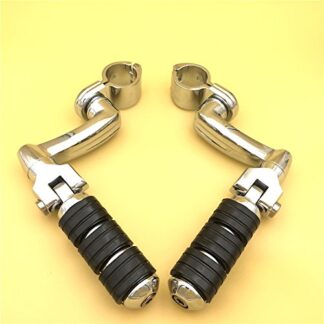 XHT(BC)- Motorcycle Chrome Regular Footrest Foot Pegs with 1.25"Clamps For Suzuki VL1500 VL800 VZ800 VL125 VL250 VS1400 VZ1500 Intruder M800 C800 C1800RT M109R C109R Boulevard M90 S50 M50Z