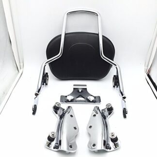 XHT(BC)- Motorcycle Chrome Sissy Bar Passenger Backrest and 4 Point Docking Kit For Harley HD Touring 2009-2013