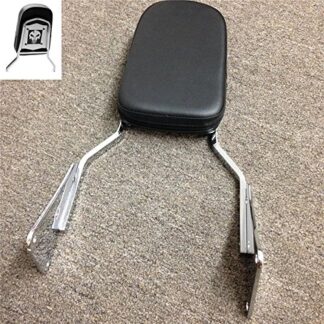 XHT(BC)- Motorcycle Chrome Skull Backrest Sissy Bar With Leather Pad For 1986-2013 Kawasaki Vulcan 1500 Classic