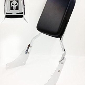 XHT(BC)- Motorcycle Chrome Skull Backrest Sissy Bar with Pad For Shadow ACE 1100/ Shadow ACE Tourer/Shadow Sabre