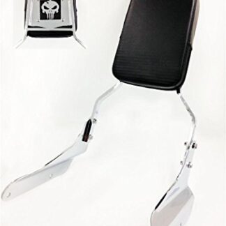 XHT(BC)- Motorcycle Chrome Skull Style Backrest Sissy Bar with Leather Pad For 1994-2003 Magna 750 VF750/ 1995-2006 Magna 250 VF250