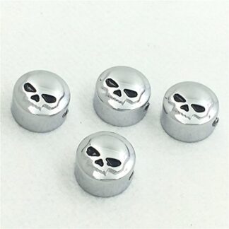 XHT(BC)- Motorcycle Chrome Zombie Skull Engraved Bolts Toppers Caps Fits Harley Davidson 1986-later XL 2008-2013 XR 1985-1999 Evolution 1340 1999-later Twin Cam models Dyna Softail Road King FLH