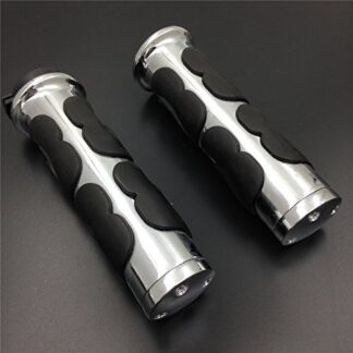 XHT(BC)- Motorcycle Custom Hand Grips 7/8" Handlebar for Suzuki Kawasaki Yamaha CHROME