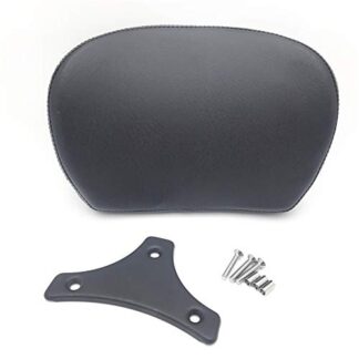 XHT(BC)-Motorcycle Flat Black Cushion Backrest Pad Mount Kit w/Plate For 1997-2017 Harley Touring