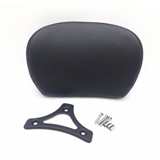 XHT(BC)- Motorcycle Flat Black Cushion Backrest Pad Mount Kit w/Plate For '97-'17 Harley Touring