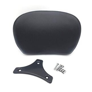 XHT(BC)-Motorcycle Gloss Black Cushion Backrest Pad Mount Kit w/Plate For 1997-2017 Harley Touring