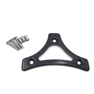 XHT(BC)- Motorcycle Gloss Black Sissy Bar Backrest Pad Mount Kit w/Plate For '09-'17 Harley Touring