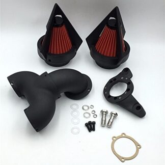 XHT(BC)- Motorcycle Matte Black Double Triangle SPIKE AIR CLEANER FOR HARLEY CV CARB DELPHI V-TWIN EFT SPORTSTER