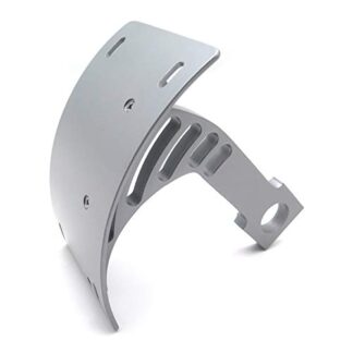 XHT(BC)- Motorcycle Silver Vertical Curved Mount License Plate Bracket Tag Holder For Kawasaki 1998-2005 ZX-9/1996-2003 ZX-9R/ 2000-2005 ZX-12R/ 2006-2014 ZX-14R