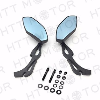 XHT(BC)- NEW Black Mirrors Universal Motorcycle Cruiser Touring for Harley Davidson