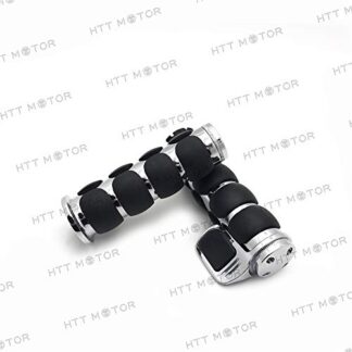 XHT(BC)-NEW MOTORCYCLE HAND GRIPS FOR 7/8" 22mm HANDLEBAR SPORTS BIKES Chrome
