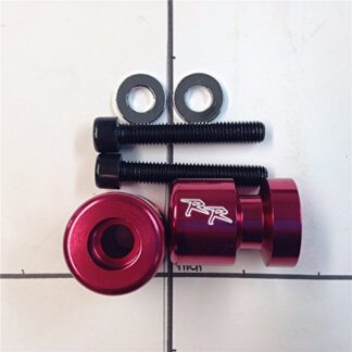 XHT(BC)- Red Swingarm Spools"RR" Engraved Logo 8mm For CBR1000RR 2004-2011/ CBR250R 2011/ RC51 (RVT1000R) 2000-2006