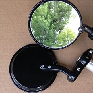 XHT(BC)- Round Bar End 7/8'' Mirrors For Aprilia Vespa Kymco Piaagio Agusta Bmw Black