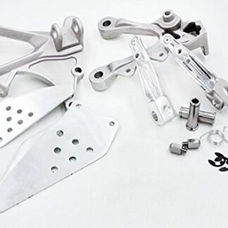 XHT(BC)- Silver Front Rider Foot Pegs Bracket Fit For Kawasaki Zx6R 2005 2006 2007 2008