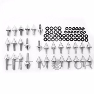 XHT(BC)- Silver Motorcycle Spike Fairing Bolts For 2001 2002 2003 Suzuki Gsx-R Gsxr 600