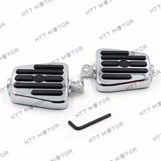XHT(BC)- Skull Foot Pegs footrest For '84-'16 Harley w/foot peg support Chrome