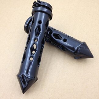 XHT(BC)- Style 121-7/8" 22mm CNC Made Black Spike Hand Grip For CBR 600 F3 F4i 900 929 954 1000 RR (All Models and Years)