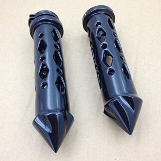 XHT(BC)- Style 121-7/8" 22mm CNC Made Black Spike Hand Grip For Suzuki GSXR 600 750 1000 Hayabusa (All Models and Years)