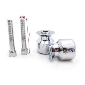 XHT(BC)- Swingarm Spools 10mm For Kawasaki Ninja 250 Zzr600 650R Z1000 Zrx1200 Zx12R Chrome