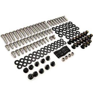 XHT(BC) TGHD-BOT-K003-CD Complete Black Fairing Bolt Kit body screws for Kawasaki ZX 10 R 2004-2005