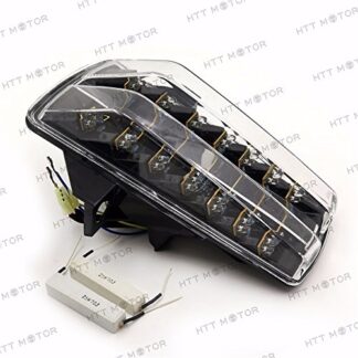 XHT(BC)- Tail Light Brake Tail Lights with Integrated Turn Signals Indicators For 2003-2011 Suzuki Sv650 Sv650S Sv1000 Sv1000S Clear