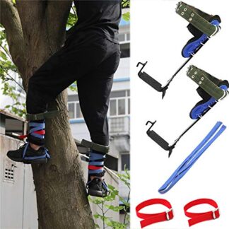 XHT(BC) Tree Climbing Spike Set Safety Adjustable Belt Lanyard Rope Rescue Belt 2 Gears
