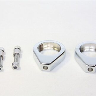 XHT(BC)- Turn Signal Indicator Relocation Fork Clamp Kit For Harley Softail Mount Bracket 41Mm Fork Chrome