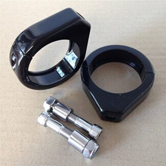 XHT(BC)- Turn Signal Indicator Relocation Fork Clamp Kit for Harley Softail Mount Bracket 41mm Fork Black