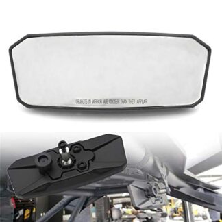 XHT(BC) UTV Rearview Center Mirror Adjustable Wide Convex Compatible with 17-20 Can-Am Maverick X3 Max R [P/N: UTV-016-BK]