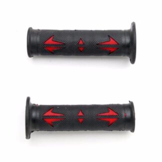 XHT(BC)- Universal ATVs & PWC Rubber Comfort Grips- Black & RED QUAD YAMAHA KAWASAKI POLARIS SEADOO BOMBARDIER JET SKI FOREMAN RECON RINCON Brute Force Prairie BRUIN GRIZZLY KODIAK(7/8" BOTH SIDE)