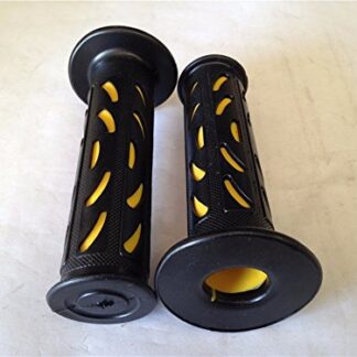 XHT(BC)- WATERCRAFTS Bean Style Engraved Gel Grips YELLOW ATV QUAD YAMAHA KAWASAKI POLARIS SEADOO WATERCRAFT BOMBARDIER JET SKI ATV FOREMAN RECON RINCON Brute Force BRUIN GRIZZLY KODIAK(7/8"BOTH SIDE)