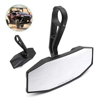 XHT(BC) Weatherproof Convex RearView Center Mirror Compatible with 15-20 RZR General 900 1000 570 S 4 XP [P/N: UTV-017-BK]