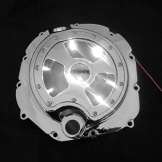 XHT(BC)-White LED Engine Clutch Cover See Through Kawasaki Zx14R Zzr1400 2006-2014 BLACK Right