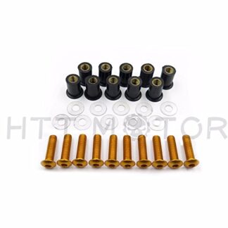 XHT(BC)- Windshield Bolts Screw Nuts for Suzuki Yamaha Kawasaki Ducati GOLD