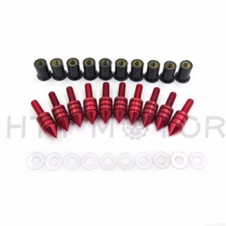 XHT(BC)- Windshield Spike Bolts Nuts Screw for Yamaha Kawasaki Ducati Suzuki Red