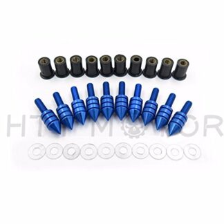 XHT(BC)- Windshield Spike Bolts Screw Nuts Washer for Suzuki Yamaha Kawasaki Ducati Blue