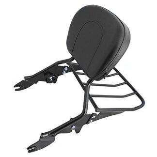 XKH- Black Detachable Backrest Sissy Bar with Luggage Rack Compatible with Harley Davidson Touring 2009-2016 Electra Glide Road Glide Road King Street Glide [B01LMV1SSI]