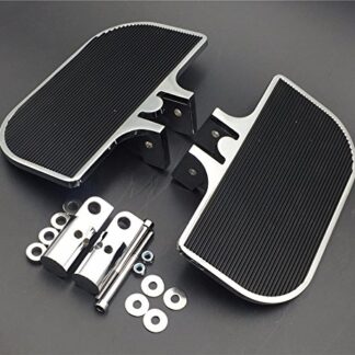 XKH- Motorcycle Chrome Passenger Mini Floorboards Rear Footboards Foot Rest Pegs Mounts Compatible with Harley Davidson Electra Glide Heritage Softail Fat Boy [B01D0QTP1K]