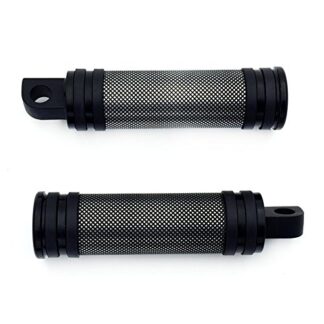 XKMT-Black Front & Rear Footpeg Foot Pegs Footrest Compatible With 1984-2017 All Harley-Davidson (Road King/Street Glide/CVO) [B01N53RJZG]