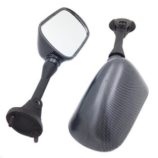XKMT-Compatible With Kawasaki Ninja 636 Zx6Rr 2005-2008 Zx10R 2004-2008 Carbon OEM Stytle Mirror [B00YYRUYGA]
