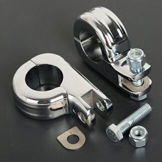 XMT-MOTO Chrome Foot Pegs Footpegs Mounting Kit fits for Harley 1-1/4"1.25"Highway Bars