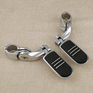 XMT-MOTO Left & Right 1 1/4" 32mm Engine Guard Highway Foot Pegs Footpeg Footrest - Chrome