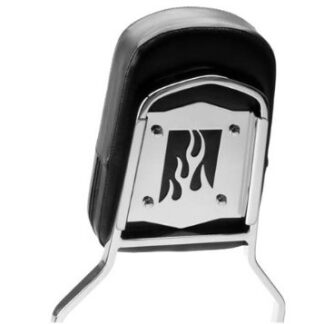 Yana Shiki SS13F Chrome Flame Design Sissy Bar/Backrest for Honda Magna