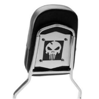 Yana Shiki SS15S Chrome Skull Design Sissy Bar/Backrest for Honda Shadow Aero 1100