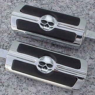 i5 Chrome Skull Foot Pegs for Harley Davidson Softail Dyna Glide Sportster